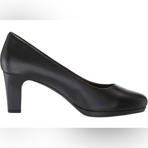 Rockport Women's Total Motion Leah Pump Genuine Leather, Black Nappa 3” Heel NEW - Picture 5 of 15
